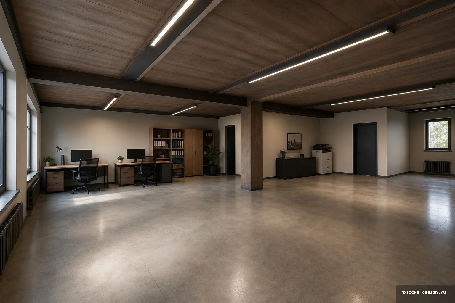 Determine scene type from the source image (interior room, building facade, or outdoor landscape); keep the same functional space, layout, windows, and camera as in the photo; do not replace with an unrelated scene. · Пользовательское описание